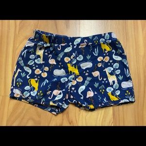Girls Carter’s Navy Blue Safari Print Shorts 3T